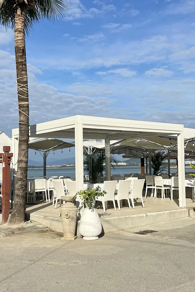 Beachfront pergola for resort and hospitality spaces